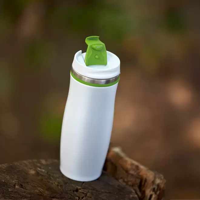 MUG ISOTHERME 400ML PERSONNALISABLE 'CREMA BLANC'