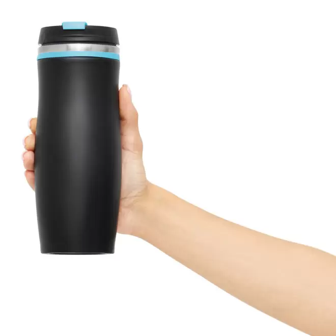 MUG ISOTHERME 400ML PERSONNALISABLE 'CREMA NOIR'