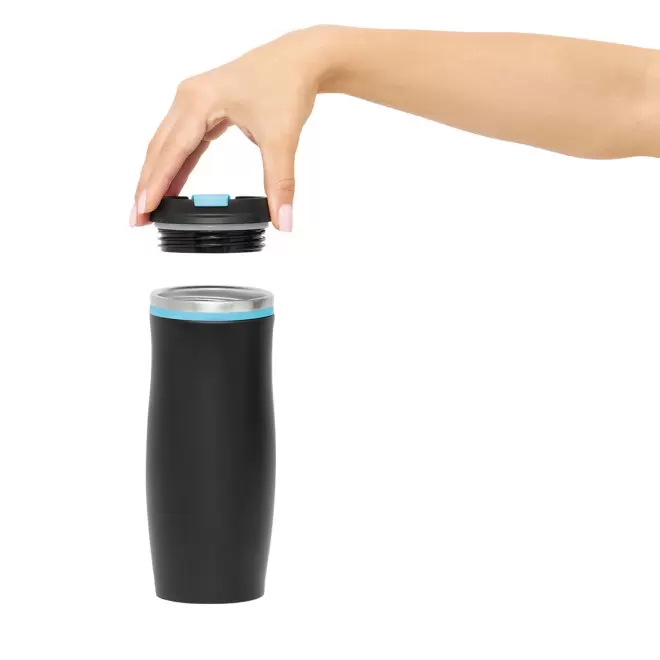 MUG ISOTHERME 400ML PERSONNALISABLE 'CREMA NOIR'