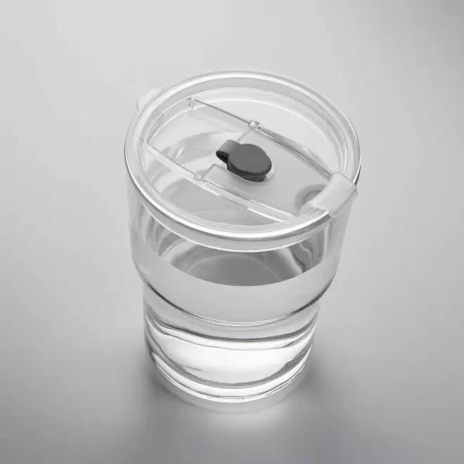 MUG PERSONNALISABLE EN VERRE AVEC PAILLE 400ML 'COFCIA'