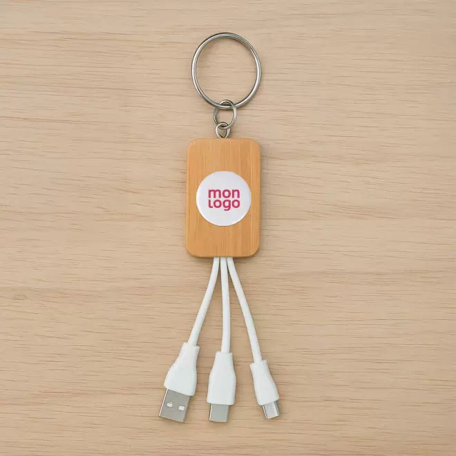 CABLE PORTE CLE PERSONNALISABLE 'MEDIACLE'