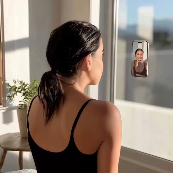 SUPPORT TELEPHONE PERSONNALISABLE VENTOUSE 'MINOUCHE'