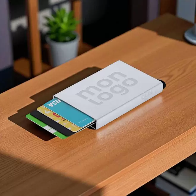 PORTE CARTE EN ALUMINIUM PERSONNALISABLE 'BANKIX'
