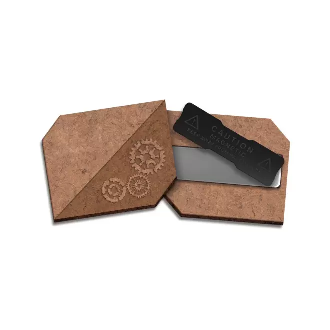 BADGE AIMANTE PERSONNALISABLE EN BOIS MDF 'MAGNETO BOIS'