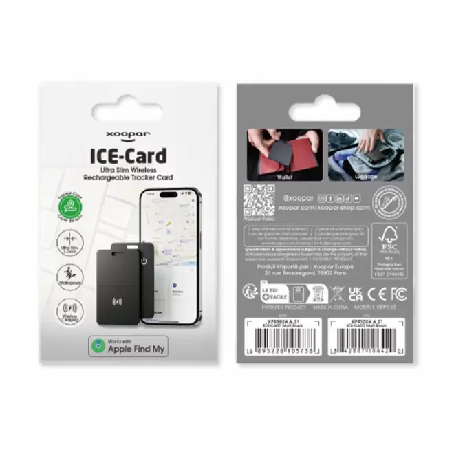 CARTE PERSONNALISABLE GEOLOCALISABLE 'CARDFIND RECHARGE'