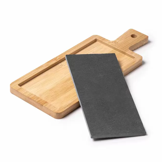 PLANCHE PERSONNALISABLE EN BAMBOU ET ARDOISE 'DOISO' 