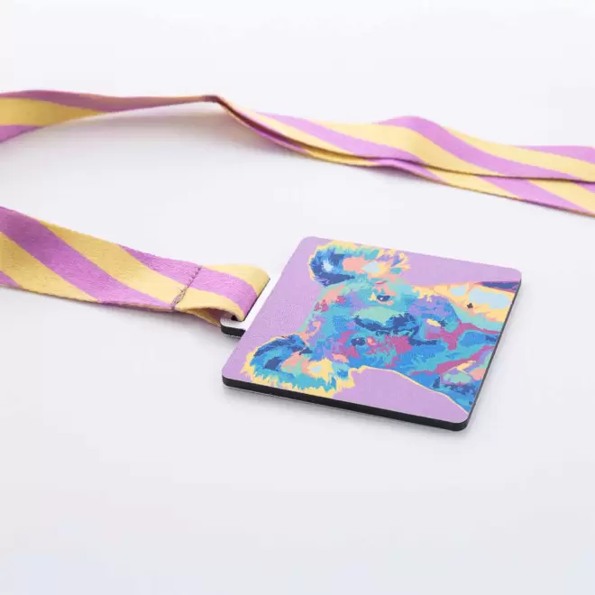 MEDAILLE EN ALU PERSONNALSEE 'BERCA ALU CARRE'