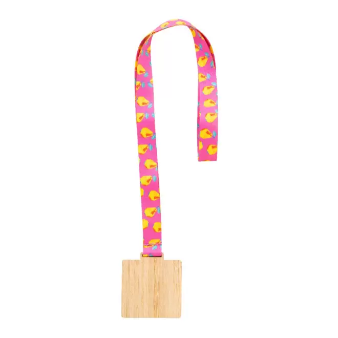 MEDAILLE EN BAMBOU PERSONNALISEE 'BERCA CARRE'