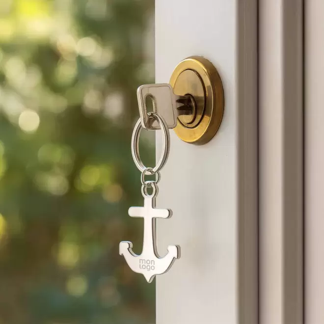 PORTE CLE EN METAL PERSONNALISE 'METALO ANCRE'