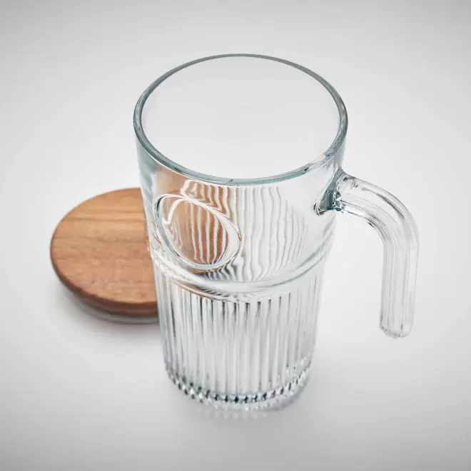 MUG VERRE NERVUREE PERSONNALISE 450ML 'VIVIANE'