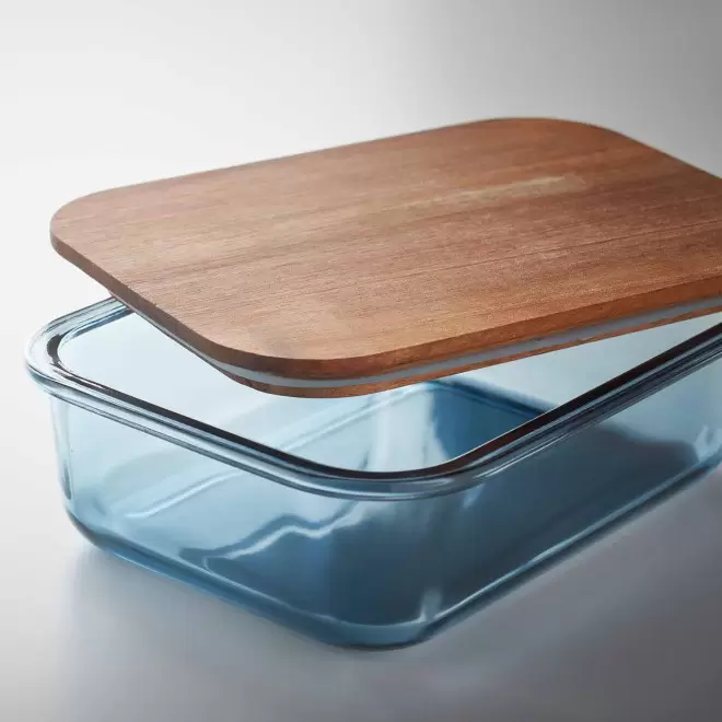 LUNCH BOX PERSONNALISABLE EN VERRE NERVUREE 'BUCATI GLASS'