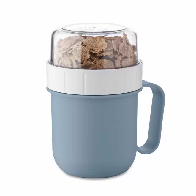 MUG PERSONNALISABLE EN PP AVEC COMPARTIMENT 450ML 'MOUSLI'