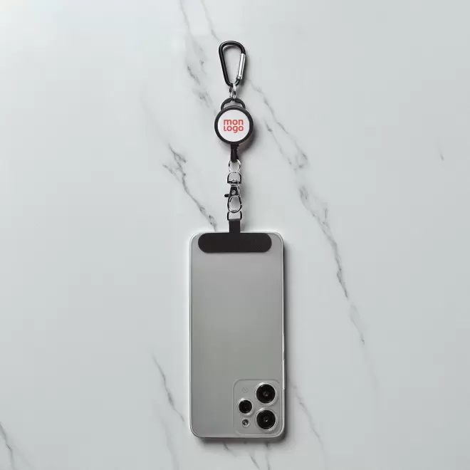 TOUR DE COU TELEPHONE PERSONNALISABLE 'RETRACTO'