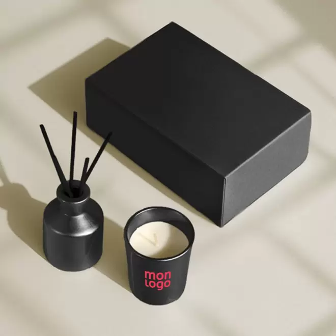 COFFRET BOUGIE ET DIFFUSEUR PERSONNALISABLE 'NONMA'