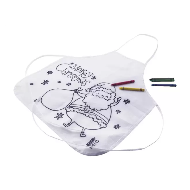 TABLIER NOEL A COLORIER PERSONNALISABLE 'COLKIDS'