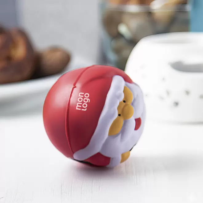 BALLE ANTI STRESS PERE NOEL PERSONNALISABLE 'CLAUS'