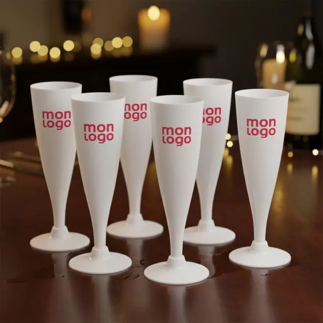 PACK 6 FLUTES REUTILISABLES PERSONNALISABLE 'PACKFLU'