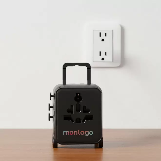 ADAPTATEUR PUBLICITAIRE PRISE UNIVERSELLE 'LUGGIE'