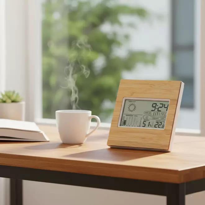 STATION METEO PERSONNALISABLE BAMBOU 'NUAGO MAX'