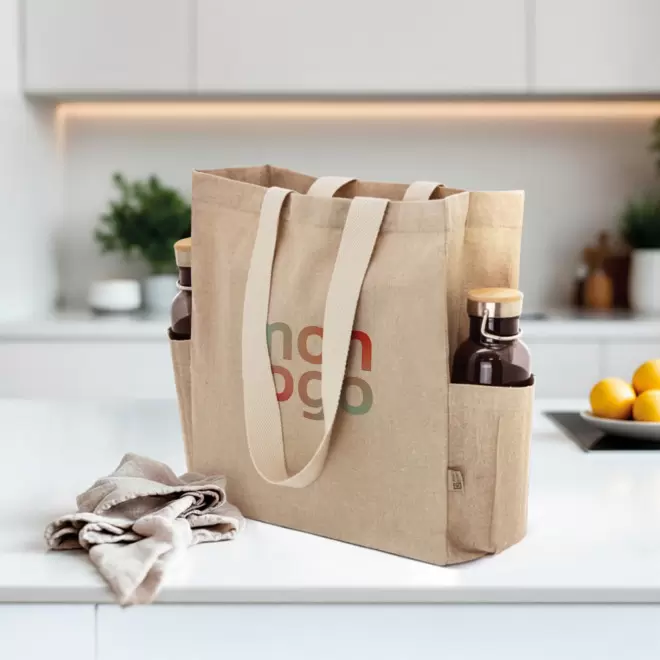 SAC EN COTON RECYCLE AVEC POCHE PERSONNALISABLE 'SOCLO'