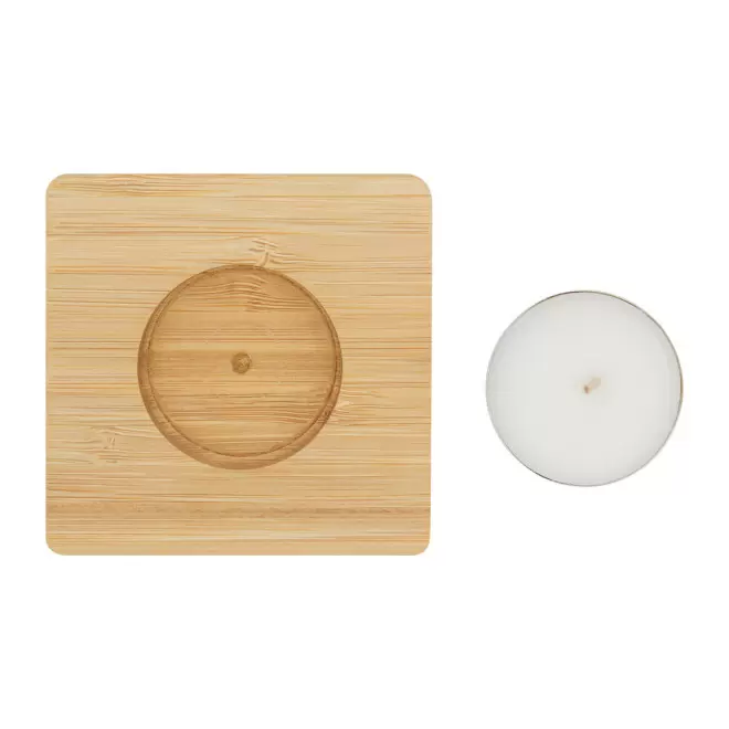 PHOTOPHORE EN BAMBOU PERSONNALISABLE 'ROMAN'