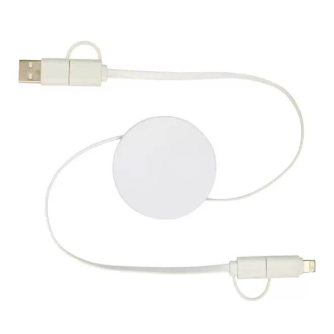 CABLE DE CHARGE PERSONNALISABLE 'ONTARIA ENROULEUR ABS'