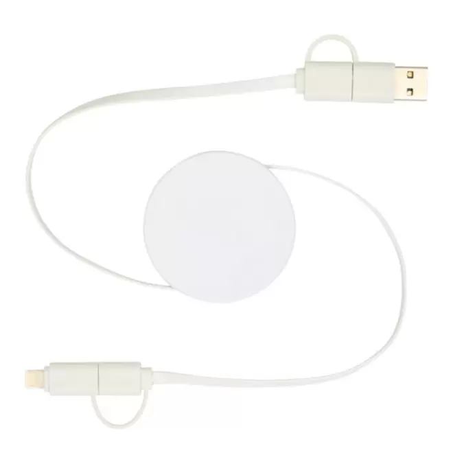 CABLE DE CHARGE PERSONNALISABLE 'ONTARIA ENROULEUR ABS'