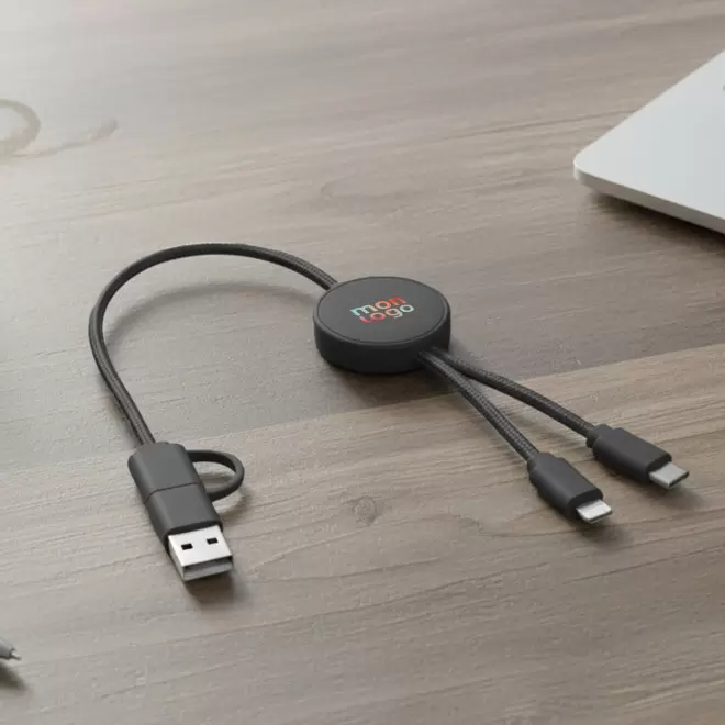 CABLE DE CHARGE PERSONNALISABLE 'ONTARIA COURT ABS'