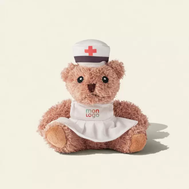PELUCHE OURSON PERSONNALISABLE 'TEDDY INFIRMIERE'