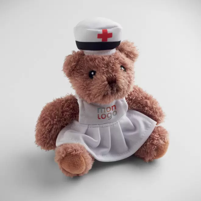 PELUCHE OURSON PERSONNALISABLE 'TEDDY INFIRMIERE'