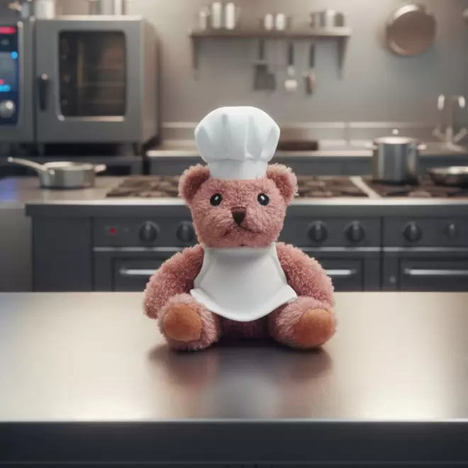 PELUCHE OURSON PERSONNALISABLE 'TEDDY CUISINIER'