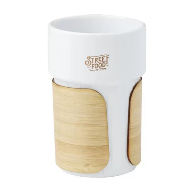 MUG CERAMIQUE CANNELE ET BAMBOU PERSONNALISABLE 'COLROU'