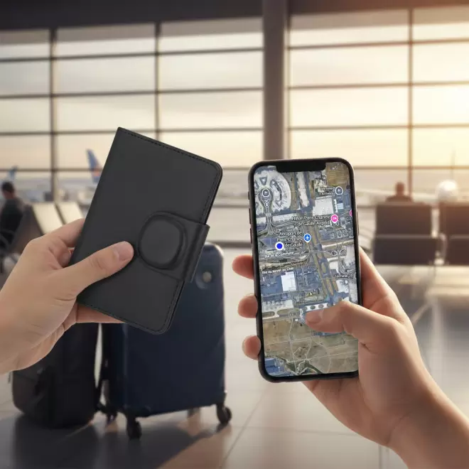 ETUI PASSEPORT GEOLOCALISABLE PERSONNALISABLE 'PASSTRACK'