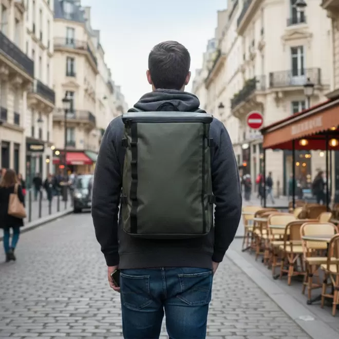 SAC A DOS EN PU PERSONNALISE 'BAROUDY'