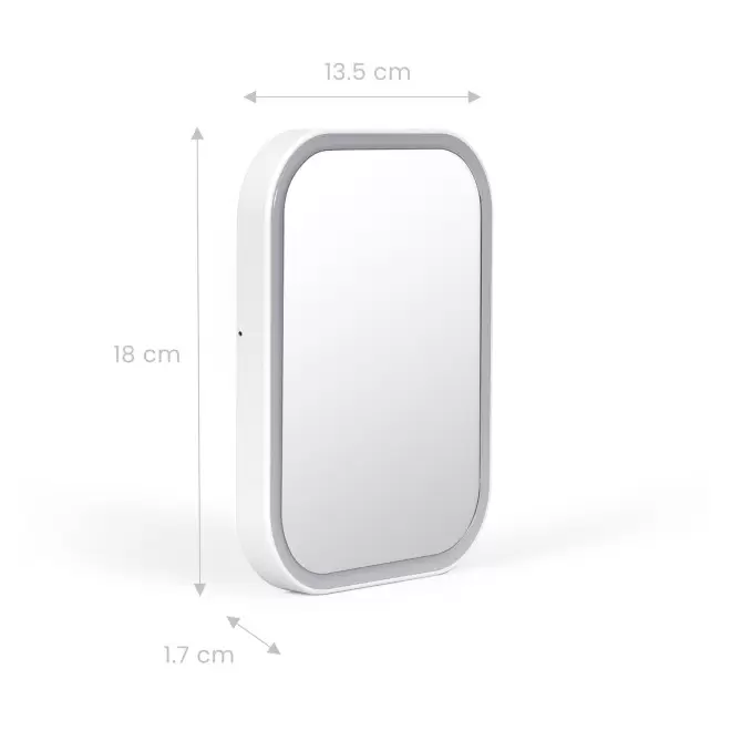 MIROIR LUMINEUX LED RECHARGEABLE PERSONNALISE 'LIAGE'