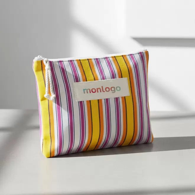 TROUSSE DE TOILETTE RAYURES PERSONNALISEE 'OPHELIA'