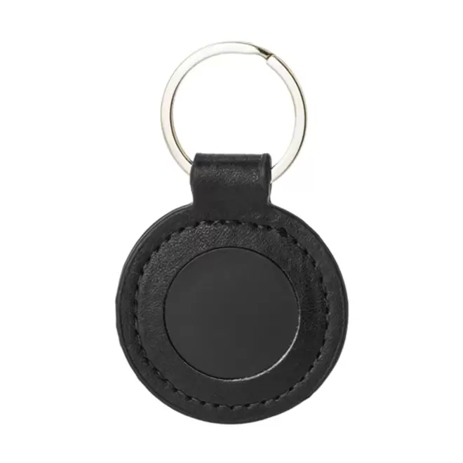 PORTE CLES EN PU ROND PERSONNALISABLE 'ALIXO'