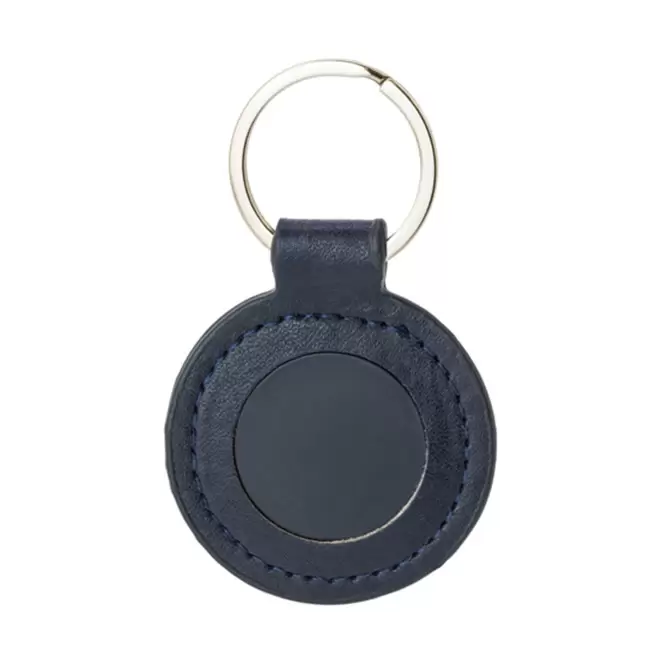 PORTE CLES EN PU ROND PERSONNALISABLE 'ALIXO'