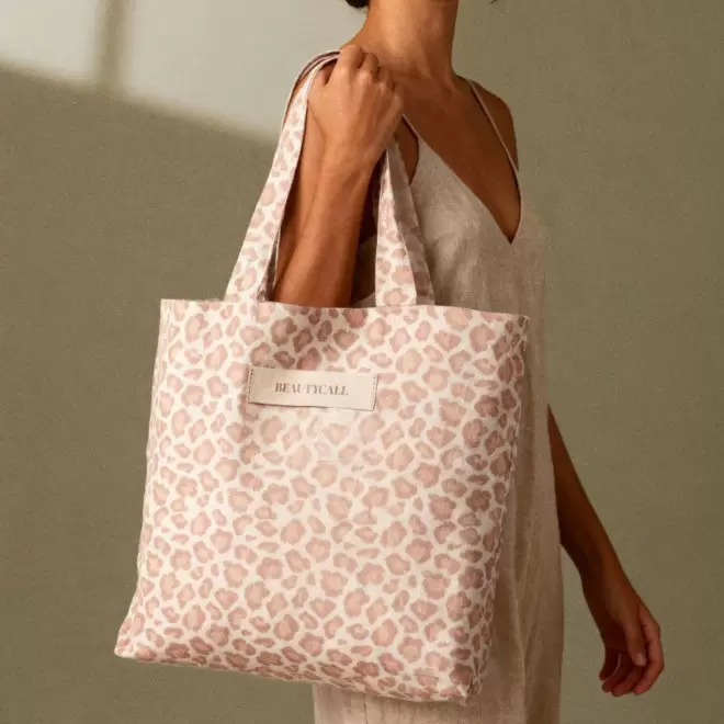 TOTE BAG SOUFFLET LEOPARD PERSONNALISE 'SALESSE'