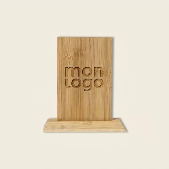 TROPHEE EN BAMBOU PERSONNALISE 'FAUSTINO RECTANGLE'