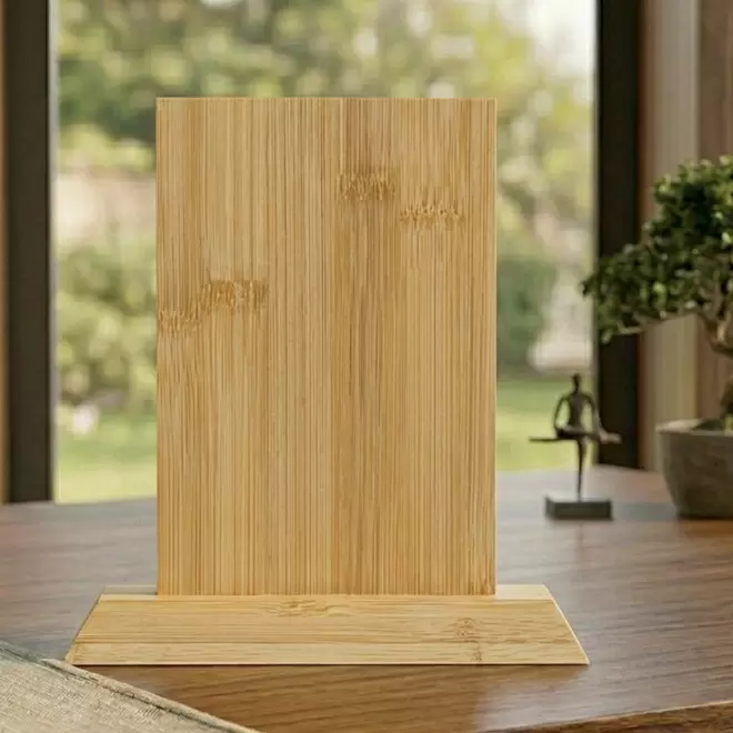 TROPHEE EN BAMBOU PERSONNALISE 'FAUSTINO RECTANGLE'