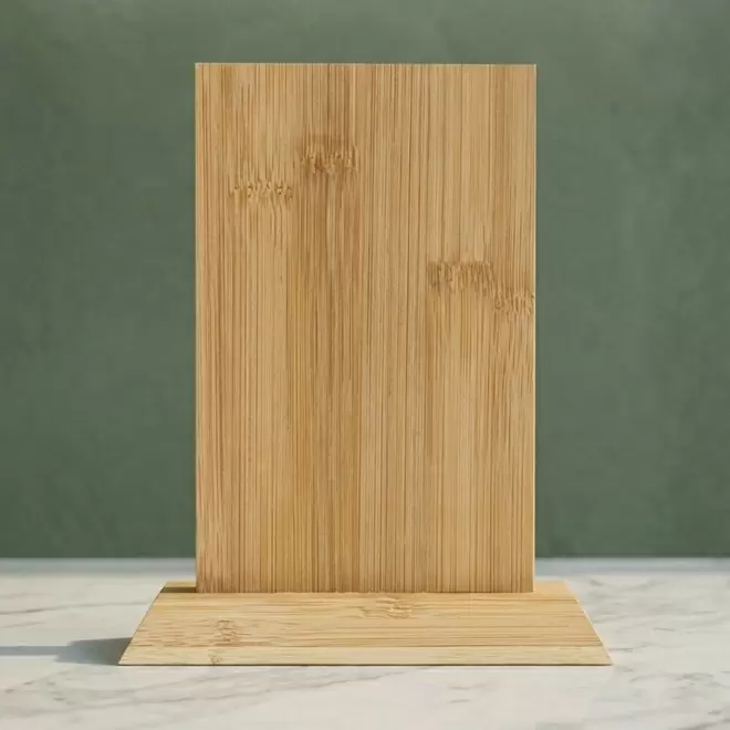 TROPHEE EN BAMBOU PERSONNALISE 'FAUSTINO RECTANGLE'