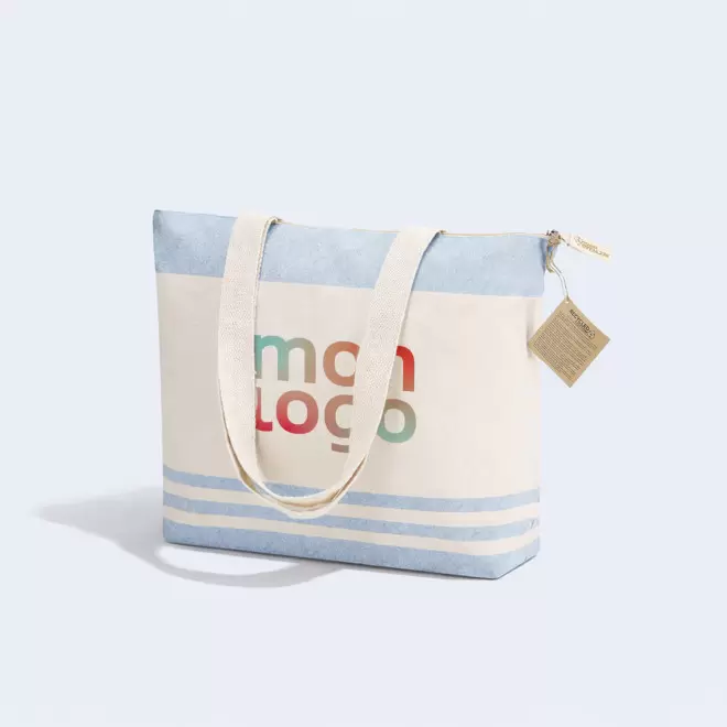 SAC DE PLAGE RAYE PERSONNALISE 'AVRILOS'