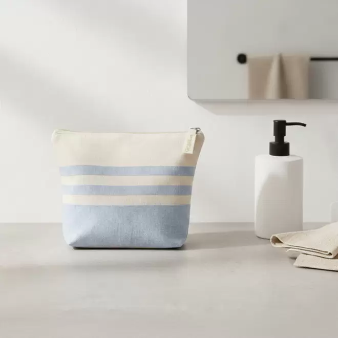 TROUSSE DE TOILETTE RAYEE PERSONNALISABLE 'AVRILOS'