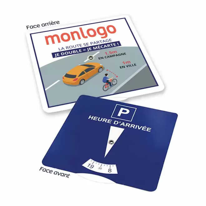 DISQUE DE STATIONNEMENT PUBLICITAIRE 'APARKA VELO