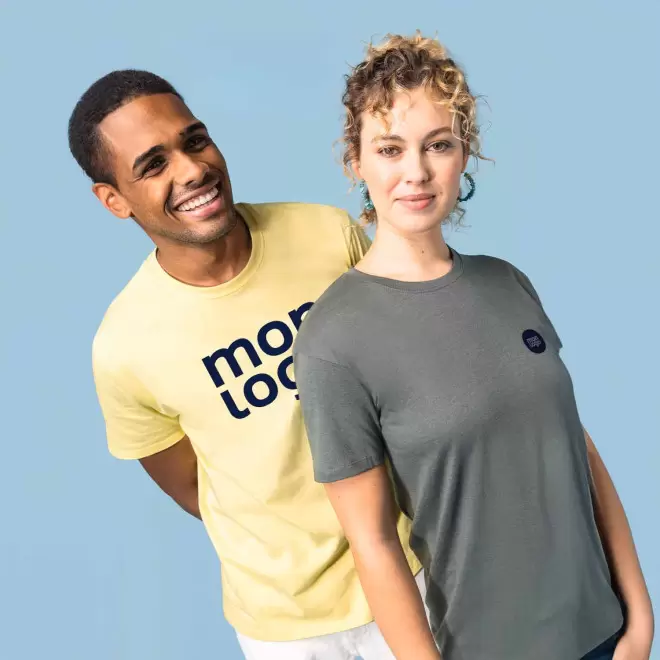TEE SHIRT PERSONNALISABLE BIO COULEUR MIXTE 'KARIBA 190'