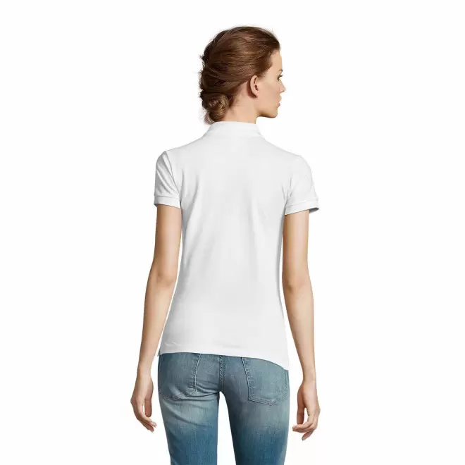 RAPIDE 4J   POLO PUBLICITAIRE FEMME 'PEOPLE' BLANC 210 GR/M²