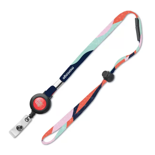 TOUR DE COU PERSONNALISABLE AVEC DEROULEUR DE BADGE 'PAT'
