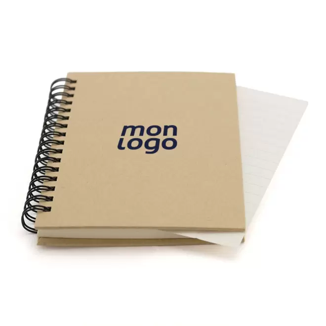 CARNET A6 PERSONNALISABLE EN CARTON RECYCLE 'RALIA'