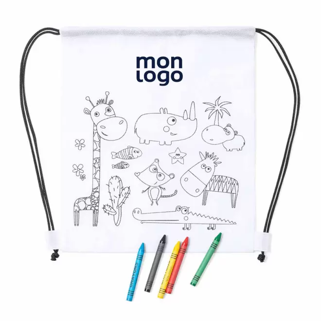 SAC A COLORIER PERSONNALISABLE 'KIDDY CORDE'